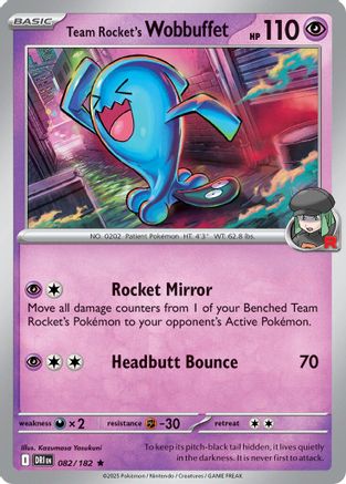 Team Rocket's Wobbuffet - 82/182 [Deck Exclusives]