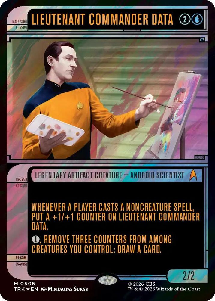 Lieutenant Commander Data (Showcase) (Surge Foil) (TRK-505) [Star Trek] Foil