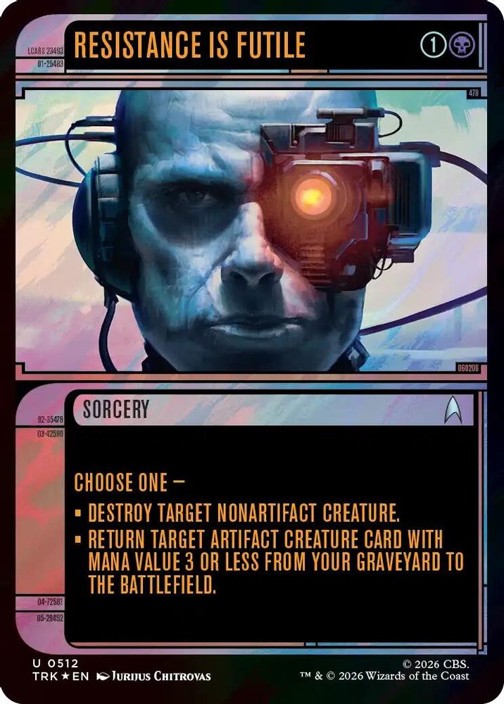 Resistance Is Futile (Showcase) (Surge Foil) (TRK-512) [Star Trek] Foil