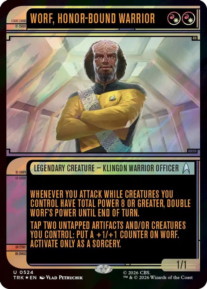 Worf, Honor-Bound Warrior (Showcase) (TRK-524) (Surge Foil) [Star Trek] Foil