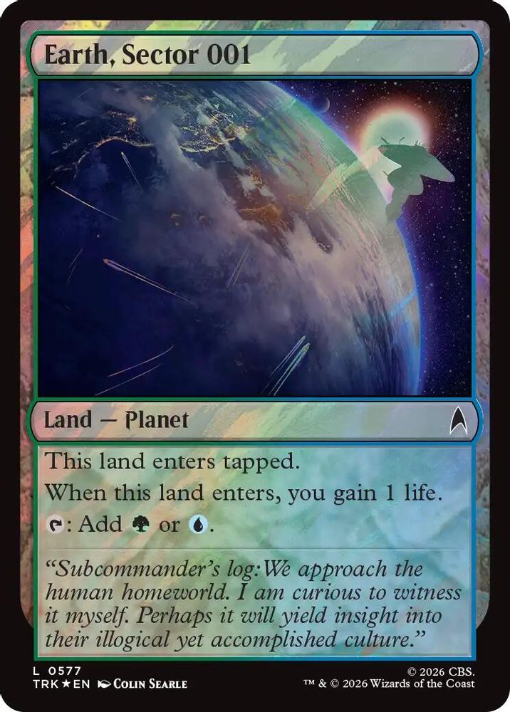 Earth, Sector 001 (Surge Foil) (TRK-577) [Star Trek] Foil