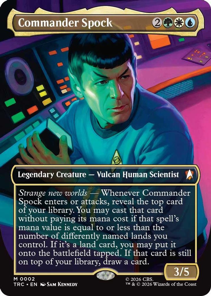 Commander Spock (Borderless) (TRC-002) [Commander: Star Trek]