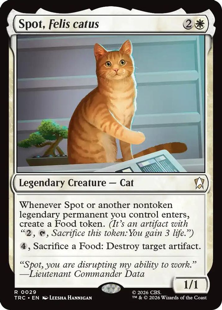 Spot, Felis catus (Surge Foil) (TRC-029) [Commander: Star Trek] Foil