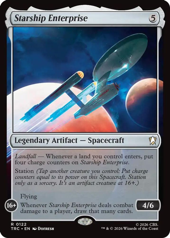 Starship Enterprise (Surge Foil) (TRC-122) [Commander: Star Trek] Foil