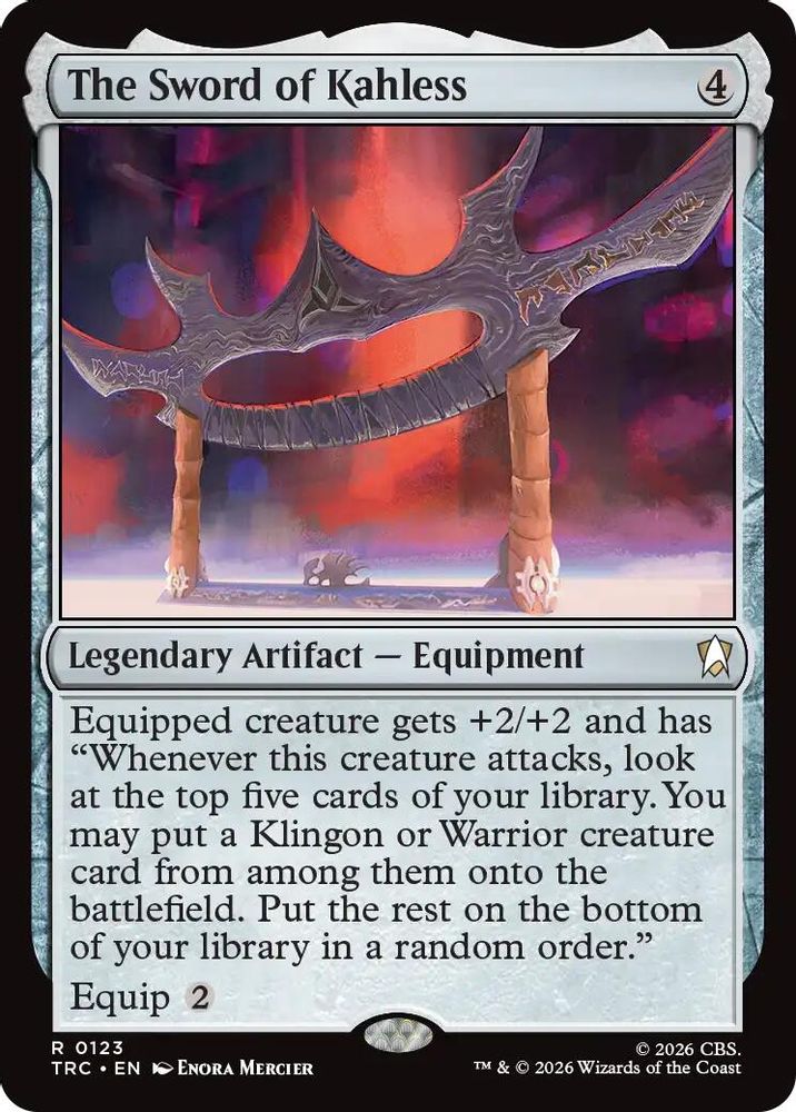 The Sword of Kahless (Surge Foil) (TRC-123) [Commander: Star Trek] Foil