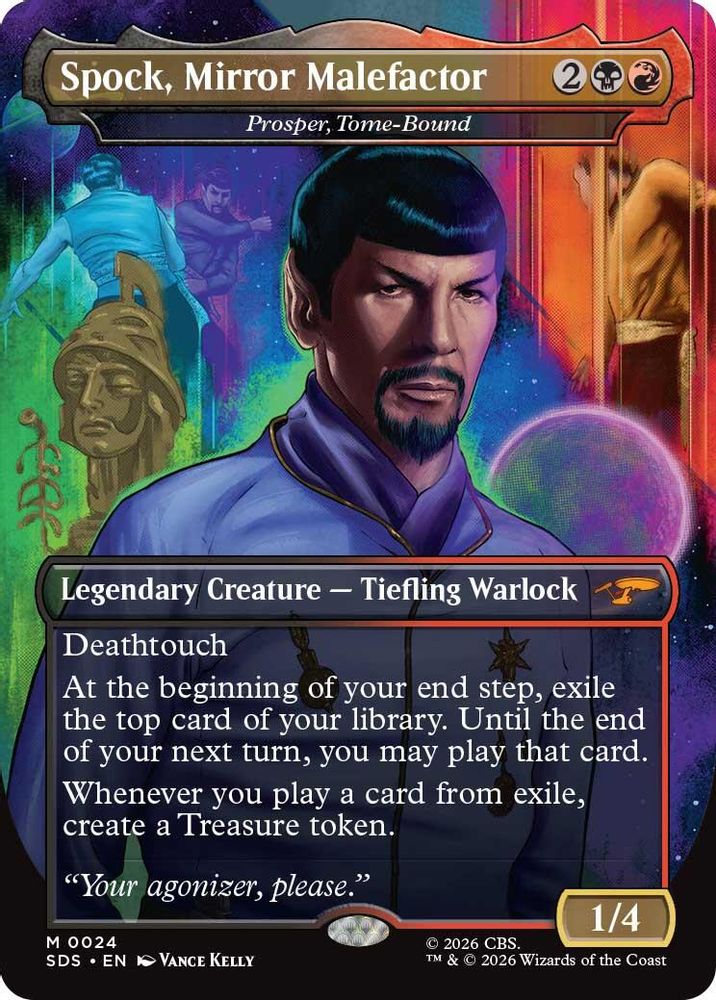 Spock, Mirror Malefactor - Prosper, Tome-Bound (Borderless) (SDS-024) [Star Trek: Stardates] Foil