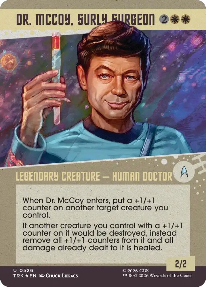Dr. McCoy, Surly Surgeon (Showcase) (Surge Foil) (TRK-526) [Star Trek] Foil