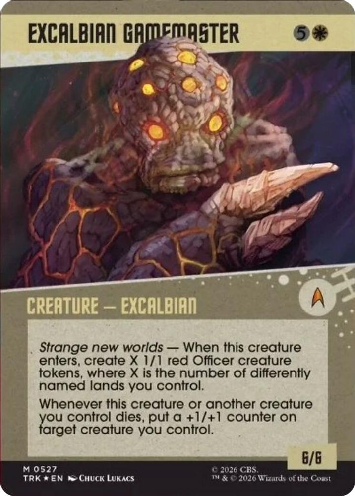 Excalbian Gamemaster (Showcase) (Surge Foil) (TRK-527) [Star Trek] Foil