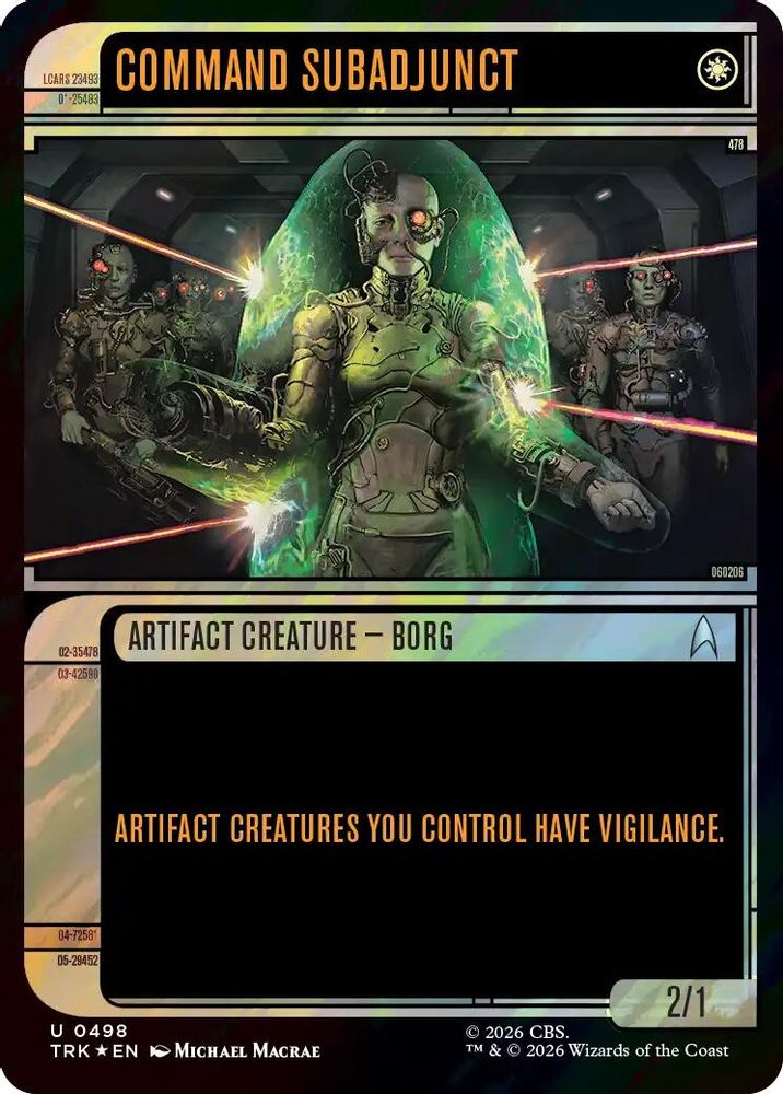 Command Subadjunct (Showcase) (Surge Foil) (TRK-498) [Star Trek] Foil