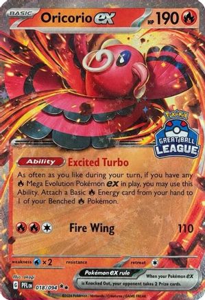 Oricorio ex - 018/094 (Great Ball League) [Southeast Asia Exclusives] - Holofoil