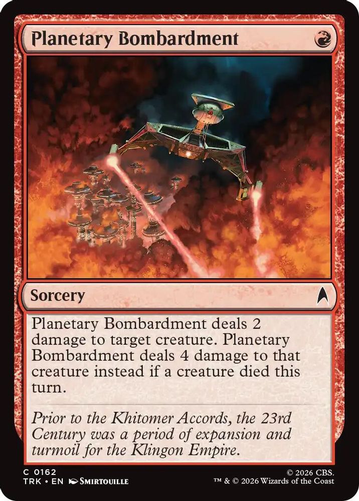 Planetary Bombardment (TRK-162) [Star Trek] Foil