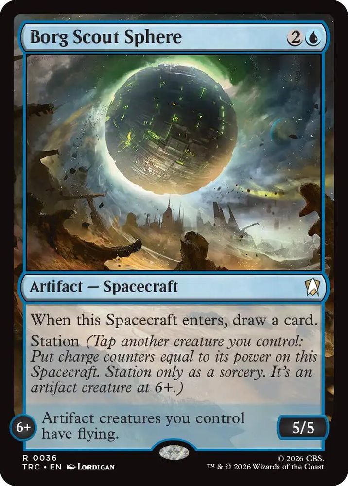 Borg Scout Sphere (Surge Foil) (TRC-036) [Commander: Star Trek] Foil