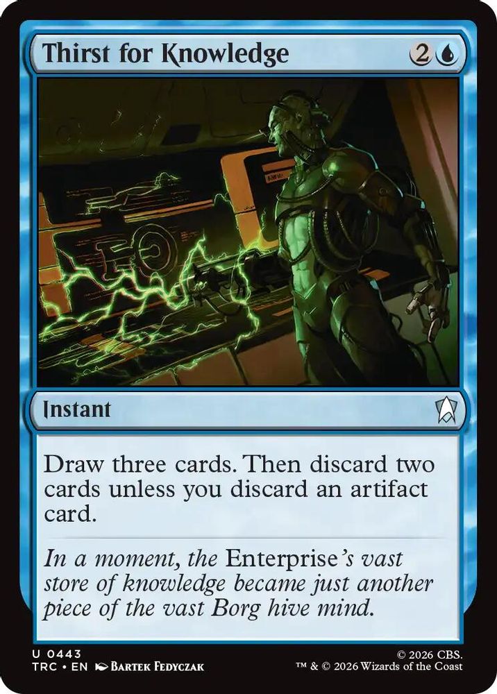 Thirst for Knowledge (Surge Foil) (TRC-443) [Commander: Star Trek] Foil