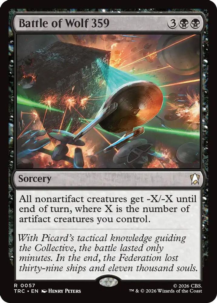 Battle of Wolf 359 (Surge Foil) (TRC-057) [Commander: Star Trek] Foil