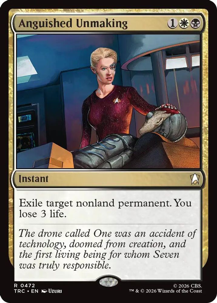 Anguished Unmaking (Surge Foil) (TRC-472) [Commander: Star Trek] Foil