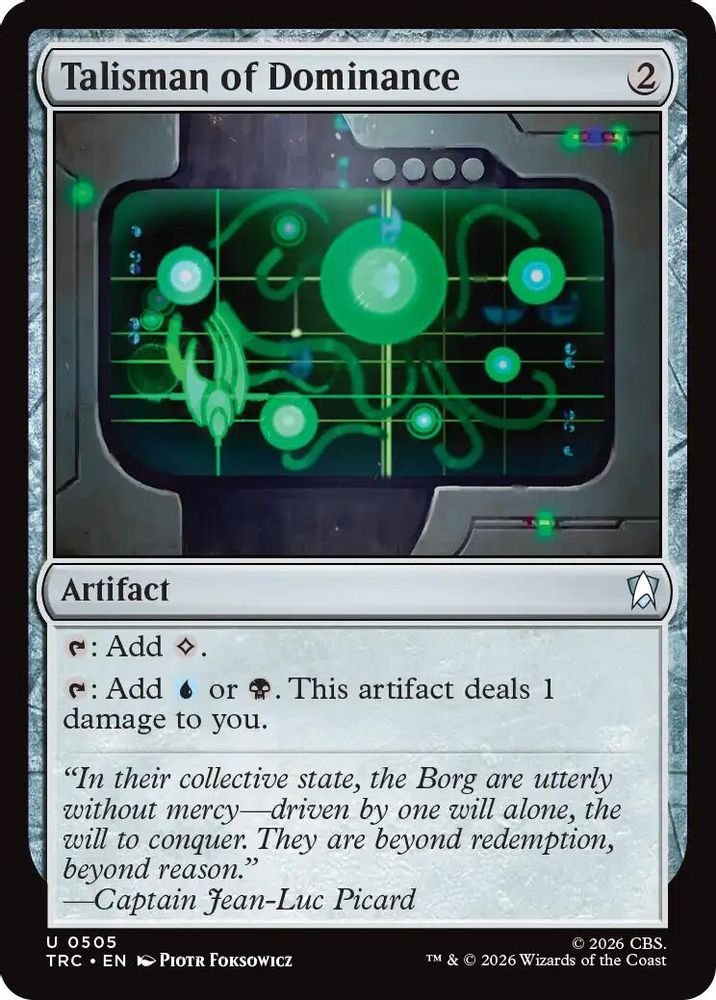 Talisman of Dominance (Surge Foil) (TRC-505) [Commander: Star Trek] Foil