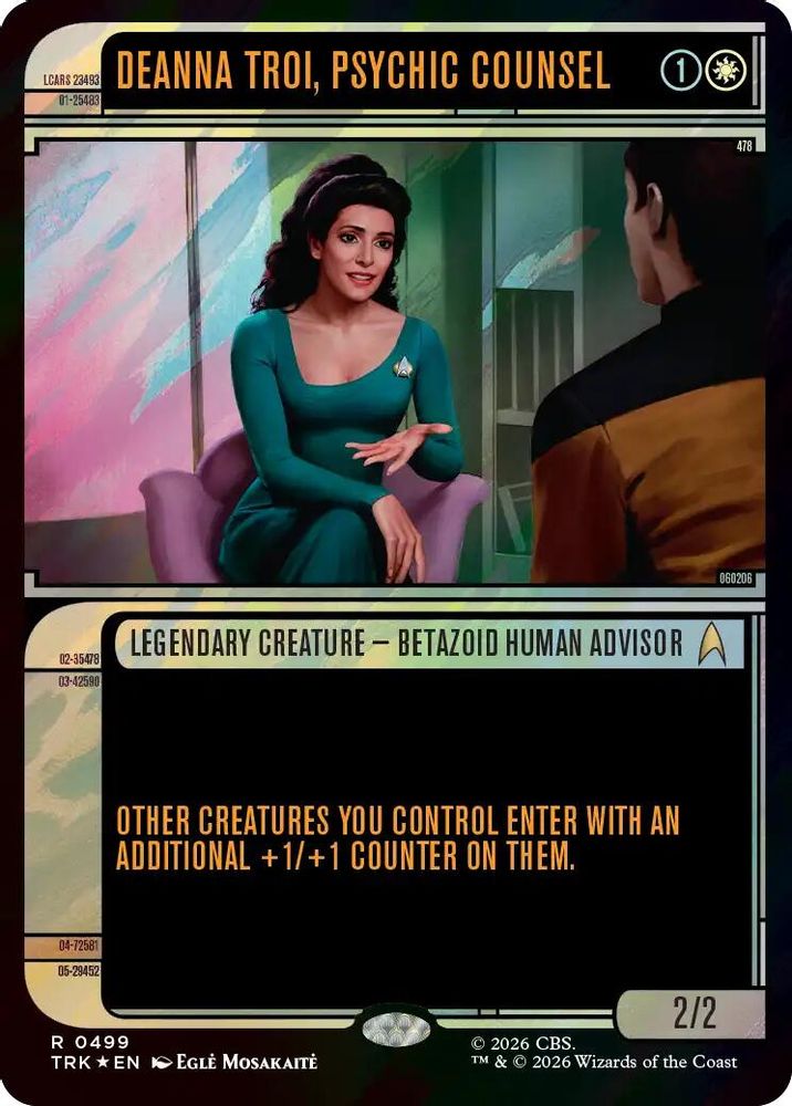 Deanna Troi, Psychic Counsel (Showcase) (Surge Foil) (TRK-499) [Star Trek] Foil