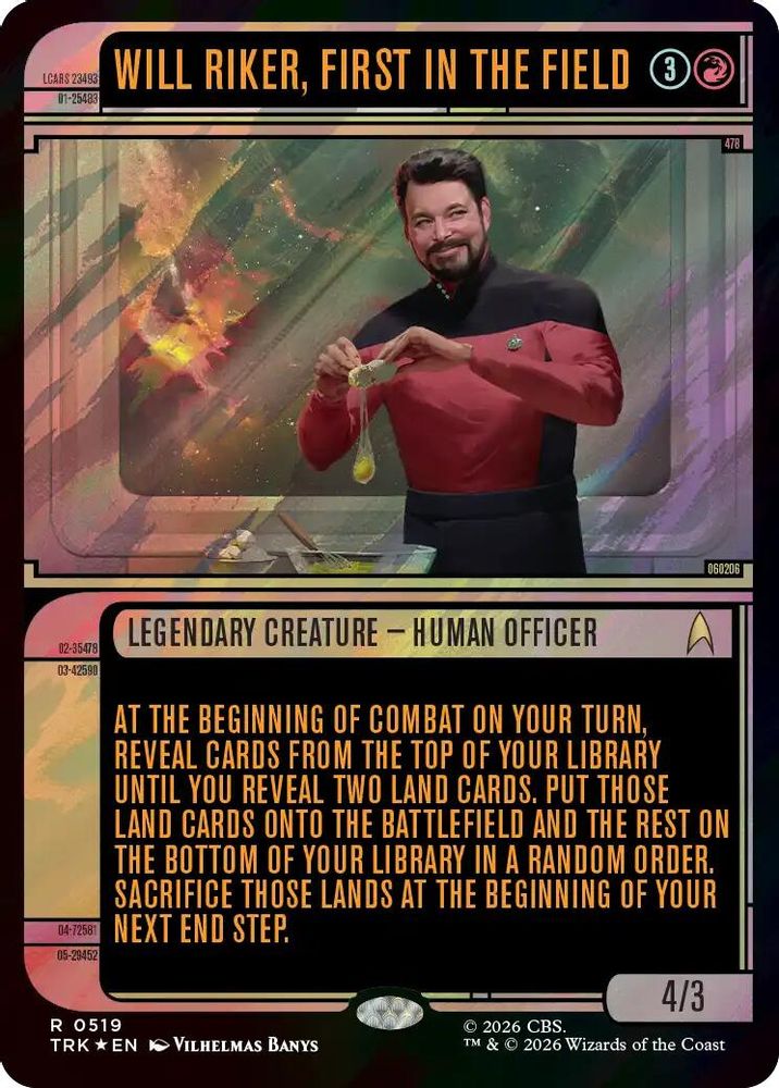 Will Riker, First in the Field (Showcase) (Surge Foil) (TRK-519) [Star Trek] Foil