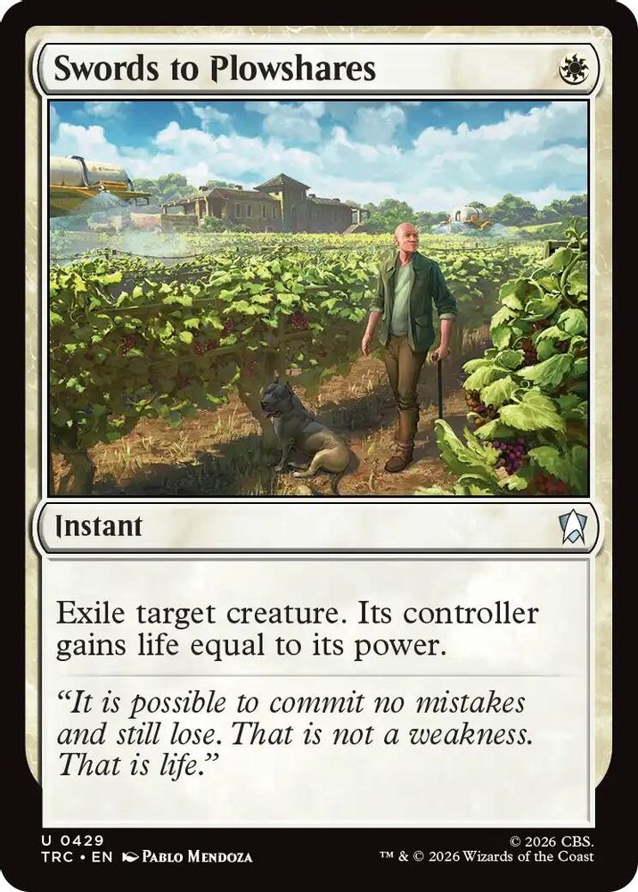Swords to Plowshares (Surge Foil) (TRC-429) [Commander: Star Trek] Foil