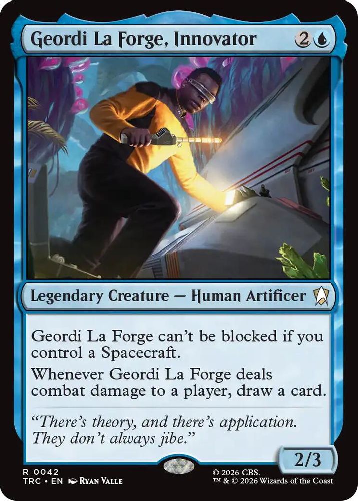 Geordi La Forge, Innovator (Surge Foil) (TRC-042) [Commander: Star Trek] Foil