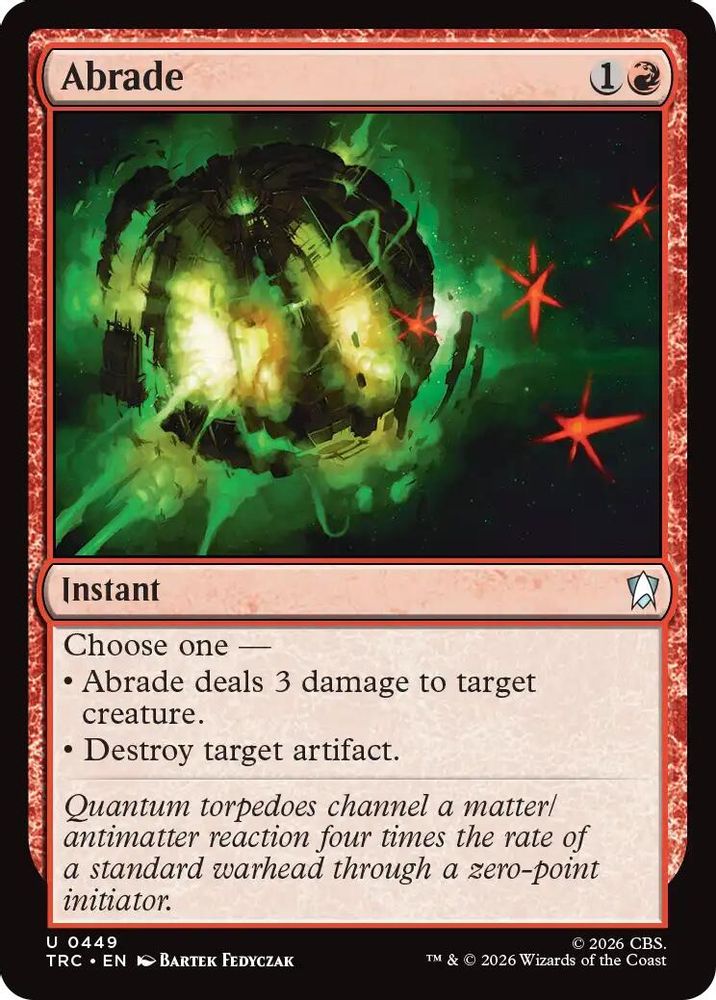 Abrade (Surge Foil) (TRC-449) [Commander: Star Trek] Foil
