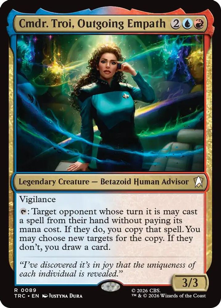Cmdr. Troi, Outgoing Empath (Surge Foil) (TRC-089) [Commander: Star Trek] Foil