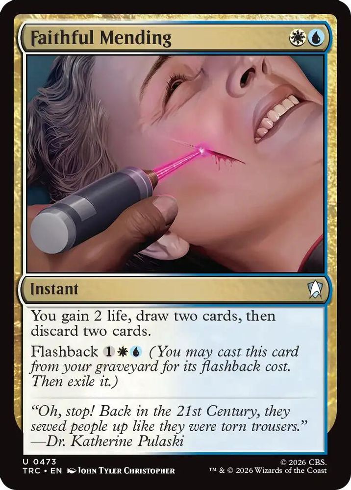 Faithful Mending (Surge Foil) (TRC-473) [Commander: Star Trek] Foil
