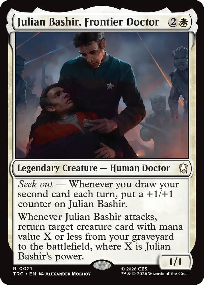Julian Bashir, Frontier Doctor (Surge Foil) (TRC-021) [Commander: Star Trek] Foil