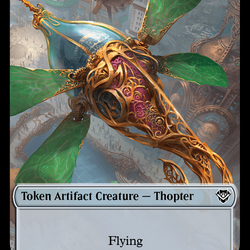 Thopter // Manifest Double-Sided Token [Outlaws of Thunder Junction Commander Tokens]