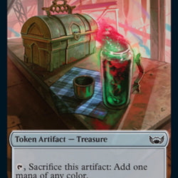 Treasure (015) // Rhino Warrior Double-Sided Token [Streets of New Capenna Tokens]