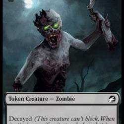 Zombie (005) // Vampire Double-Sided Token [Innistrad: Midnight Hunt Tokens]