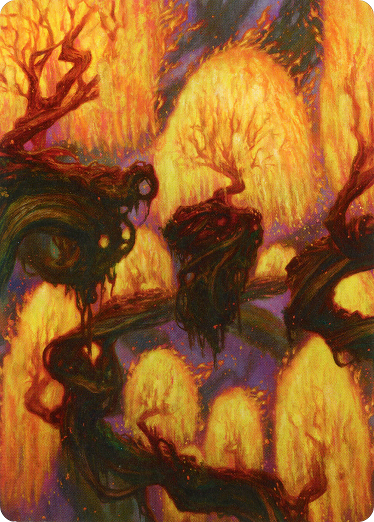 Grove of the Burnwillows // Grove of the Burnwillows (AZNR-034) (Borderless) [Zendikar Rising Art Series] Foil