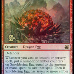 Smoldering Egg // Ashmouth Dragon [Innistrad: Midnight Hunt Prerelease Promos]
