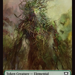 Elemental (0007) // Golem (0014) Double-Sided Token [Edge of Eternities Commander Tokens]