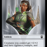 Forest Dryad (Ripple Foil) // Emblem - Vivien Reid Double-Sided Token [Modern Horizons 3 Commander Tokens]