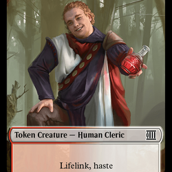 Mercenary // Human Cleric Double-Sided Token [Outlaws of Thunder Junction Tokens]