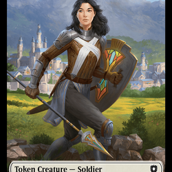 Human // Soldier Double-Sided Token [Bloomburrow Commander Tokens]