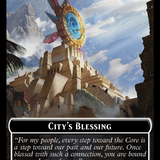 City's Blessing // Dinosaur Double-Sided Token [The Lost Caverns of Ixalan Commander Tokens]