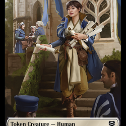 Human // Treasure Double-Sided Token [The Lord of the Rings: Tales of Middle-Earth Commander Tokens]