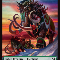 Elephant // Treasure Double-Sided Token [Tarkir: Dragonstorm Tokens]