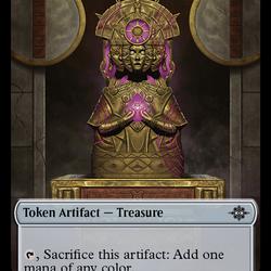Treasure (0018) // Dinosaur (0001) Double-Sided Token [The Lost Caverns of Ixalan Tokens]