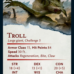 Troll Art Card (Gold-Stamped Signature) [Dungeons & Dragons: Adventures in the Forgotten Realms Art Series]
