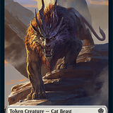 Elf Warrior // Cat Beast Double-Sided Token [Starter Commander Decks]