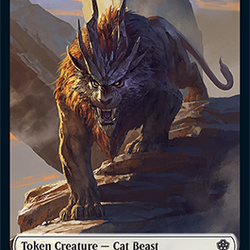 Elf Warrior // Cat Beast Double-Sided Token [Starter Commander Decks]
