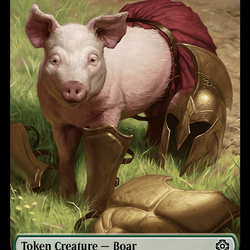 Boar // Merfolk (0005) Double-Sided Token [The Lost Caverns of Ixalan Commander Tokens]