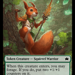 Food // Bushy Bodyguard Double-Sided Token [Bloomburrow Tokens]