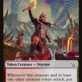 Warrior // Wrenn and Realmbreaker Emblem Double-Sided Token [March of the Machine Tokens]