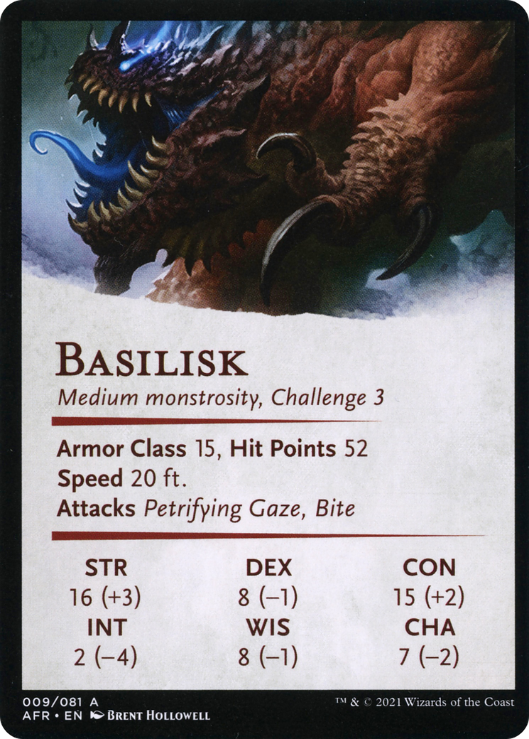 Underdark Basilisk // Basilisk (AAFR-009) (Borderless) [Adventures in the Forgotten Realms Art Series] Foil
