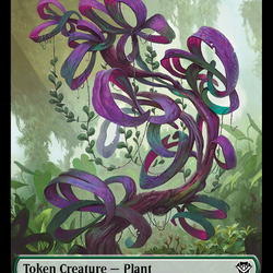 Plant Warrior // Plant Double-Sided Token [Outlaws of Thunder Junction Commander Tokens]