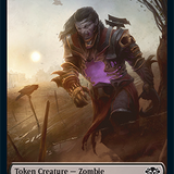 Snake // Zombie Double-Sided Token [Commander Collection: Black Tokens]